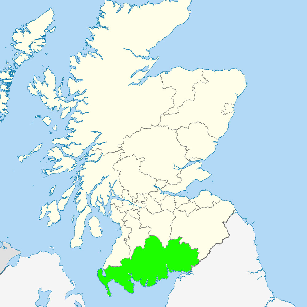 Location of Dumfries & Galloway